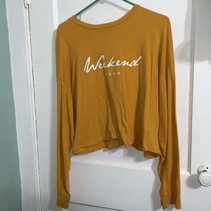 Orange/yellow long sleeve tee